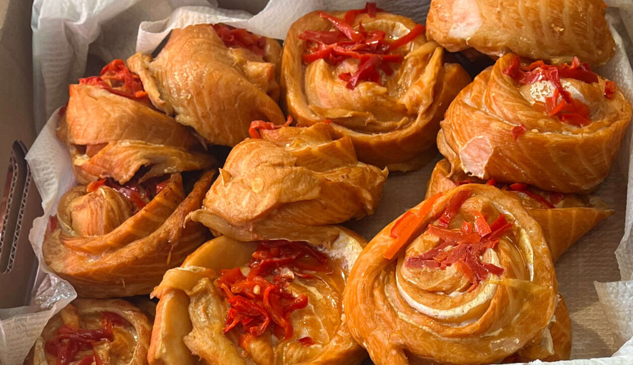 Rożyczka z łososia z papryką