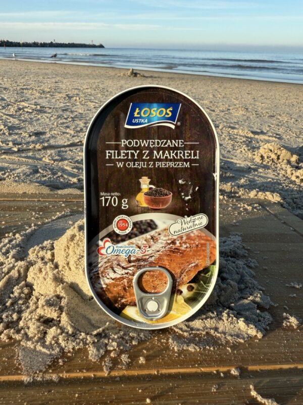 Podwędzane filety z makreli w oleju z pieprzem Losos Ustka 170 g
